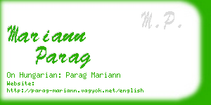 mariann parag business card